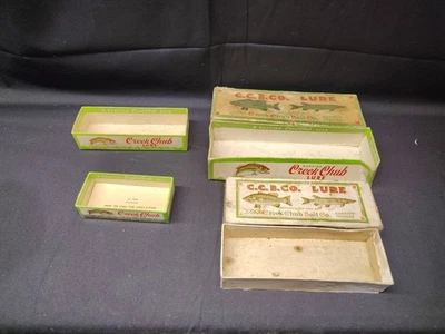 Vintage Creek Chub Lure Boxes Only Lot 4 - Image 1 of 4