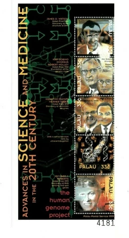 Palau - 2000 - Science & Medicine - Sheet of Five Stamps - MNH Cover