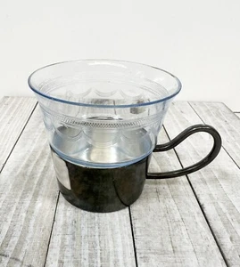 Wurtt Metall W Fabrik Geislingen Steige NS Silver Tone Etched Glass Cup Vintage - Picture 1 of 6