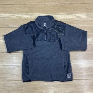 Boys Fleece Sweatshirt Size 6 Hurley Quarter Zip Pullover Black Sweater - Picture 1 of 17