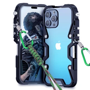 Custodia antiurto paraurti metallo alluminio per iPhone 16 15 14 13 12 Pro max Plus - Foto 1 di 27