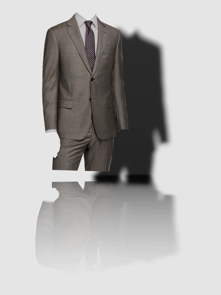 $550 Neiman Marcus 46L Para hombres Gris Lana Sólido Traje Abrigo Chaqueta Deportiva Blazer Foto 1 de 1