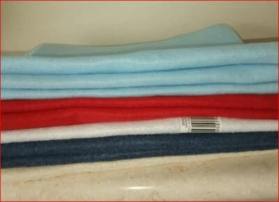 Felt Squares Craft  Fabric Sewing Sheets 11.3/4" x  9" /30cm x 23.5cm Pack 10 Ne - Image 1 of 2