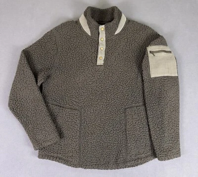 Suéter Carbon 2 Cobalto Para Hombres Mediano Marrón Verde Sherpa Polar Chaqueta Prenda para el torso a Presión Foto 1 de 4