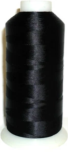 HOCHWERTIGES SCHWARZES VISKOSE MASCHINENSTICKGARN, 120 D/2, 5000 METER KEGEL - Bild 1 von 1