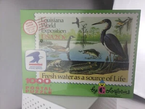 Francobolli Louisiana di Colorforms Servizio Postale Stati Uniti Puzzle 1000 Pezzi - Foto 1 di 4