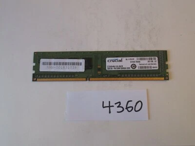 Crucial CT25664BA1339.M8FR 2Gb PC3-10600 1333Mhz DDR3 Desktop Memory RAM (4360) - Image 1 of 2