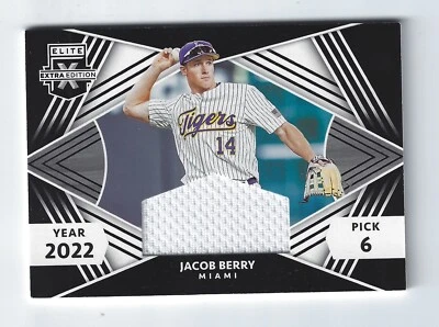 2022 Elite Extra Edition First Round Materials #6 Jacob Berry - Image 1 of 2