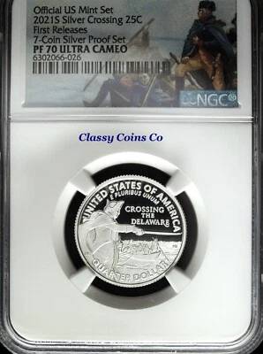 2021 S NGC Proof 70 UCAM .999 Silver Washington ATB Quarter ☆☆ First Release - Image 1 of 3