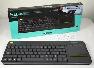 Logitech K400 Plus Wireless Touch With Easy Media Control and Built-in Touchpad - Picture 1 of 10