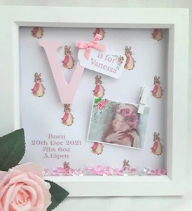 Personalised new baby frame,new baby initial frame,new baby gift,Flopsy frame - Picture 1 of 1