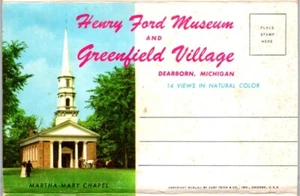 Henry Ford Museum & Greenfield Village Dearborn Michigan 1957 Folder Postcard #3 - Picture 1 of 14