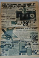 VINTAGE XMAS 1957 RADIO SHACK ADVERTISING FLYER! TRANSISTOR RADIO/AMPS/GIFTS/+++