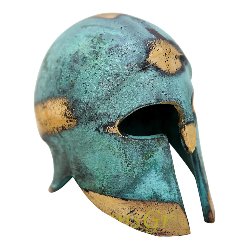 Casco Espartano Antiguo Griego Museo Bronce Réplica 376 Foto 1 de 4