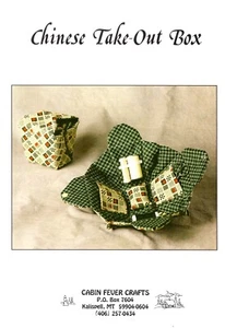 CHINESE TAKE-OUT BOX Sewing Pattern UNUSED ©1995 Cabin Fever Crafts - Picture 1 of 3