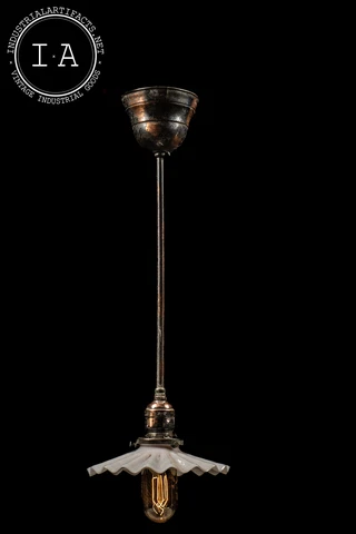 Antique Japanned Copper Pendant Lamp Cover