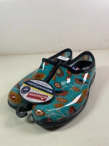 Sloggers stivaletto donna giardino gomma turchese stampa uccellino donna taglia 10 - Foto 1 di 10