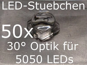 50x LED Linse/Optik 30° für 5050 LEDs (z.B. WS2812B, etc.) - Picture 1 of 3