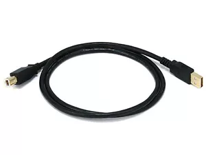 3ft USB 2.0 A Male to B Male 28/24AWG Cable - (Gold Plated) PID 5437 - Picture 1 of 1