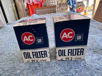 Filtro de aceite LOTE DE 2 AC DELCO PF-2 5575840 Ford 1957-77, Chrysler 1958-72 NOS Foto 1 de 4