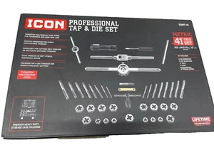 NUEVO - ICON TDMT-41 41 piezas Juego de grifos y troqueles métricos profesionales 59159 ENVÍO RÁPIDO GRATUITO - Imagen 1 de 2