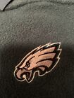 Vtg NFL Licensed XLPhiladelphia Eagles Green L/S Fleece 1/4 Zip Pullover Pockets