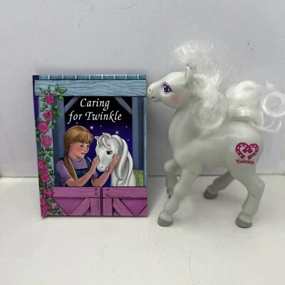 Vintage Pony,my Little Pony,Caring for Twinkle,Book and White Pony - Imagem 1 de 4
