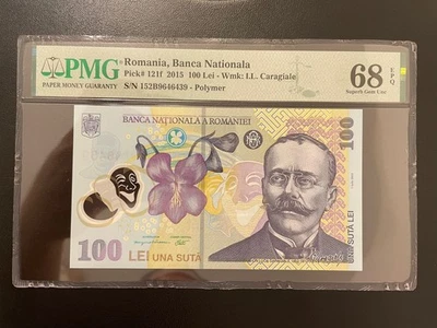 Rumania 100 lei 2015 pick 121f pmg 68 Foto 1 de 3