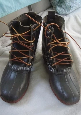 BOTAS FRIJOLES LL Bean para hombre de 8" de alto talla 11 medianas - sin usar Foto 1 de 4