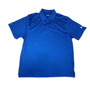 Camisa Polo Under Armour Para Hombres XXL Suelta Heatgear Azul Manga Corta Suave Logo - Imagen 1 de 9