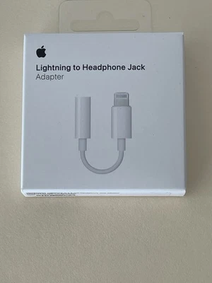 Apple Lightning to Headphone 3.5mm Jack Adapter,White,A1739,New-sealed,MMX62AM/A - Image 1 of 4