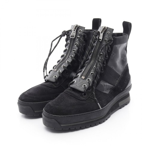 LOUIS VUITTON（LV） Stivali LOUIS VUITTON Harlem Line Monogram Eclipse tela scamosciata nero usati uomo #7