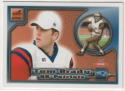 Tarjeta de novato Tom Brady 2000 Pacific Aurora #84 - New England Patriots / Michigan Foto 1 de 2