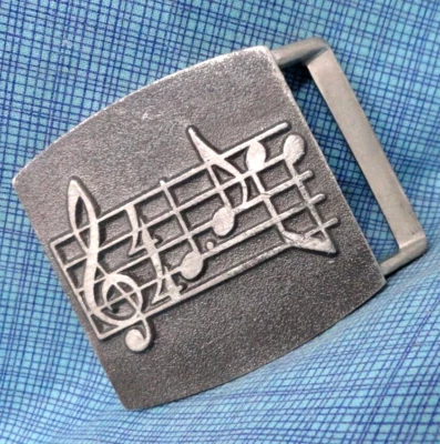 Notas Musicales Vestido Hebilla Cinturón Peltre De Colección Años 70 Diseños Originales Peltre .XTT922 Foto 1 de 4