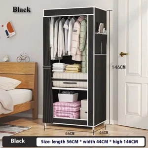 Fabric Wardrobes Easy to Assemble Simple Storage Cabinet Bedroom Dustproof Stora - Picture 1 of 12