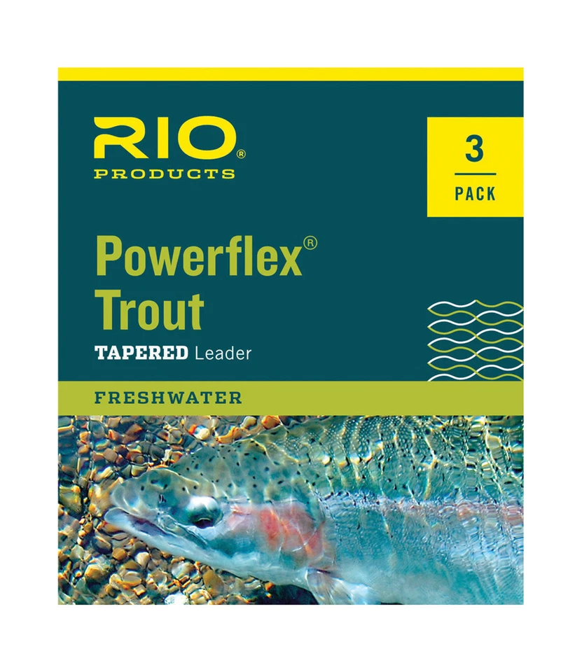 Rio 624636 Powerflex Trout Tapered Leaders - 3 Pack
