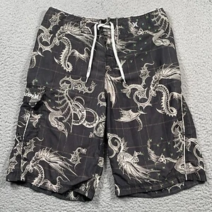 Hurley Boardshorts Men's 30 Drawstring Lightweight Plaid Print Swim Trunk - Picture 1 of 12