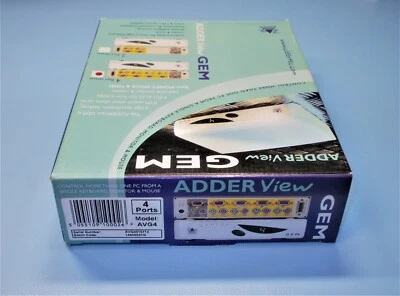 AVG4 ADDER View GEM ADDERView  KVM Switch für 4 Ports / Computer VGA PS/2 - Bild 1 von 4