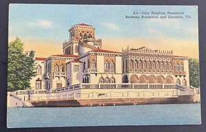 Sarasota, Florida Post Card - depicting the residence of John Ringling - unused - Picture 1 of 2