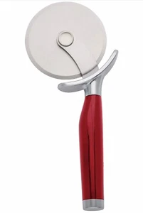Kitchenaid Pizza Wheel Cutter Stainless Steel Red And Black - Extra Large Finger - Picture 1 of 7