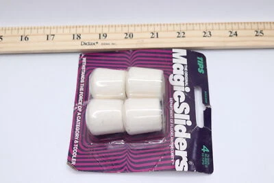 (4-Pk) Magic Sliders Leg Tip Rubber White 7/8" 94399 - Image 1 of 4