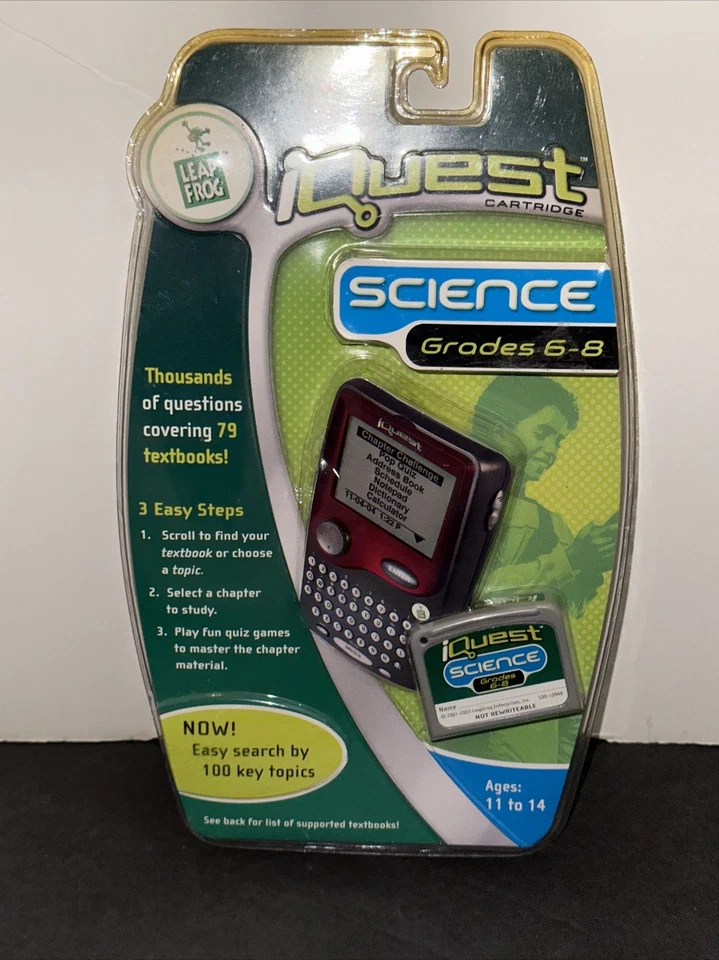 QUANTUM LEAP iQuest Cartridges Grades 6-8 Science (NEW SEALED) A50 - Image 1 of 4