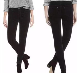 Buffalo David Bitton Black Velvet Marvel Stretch Skinny Pants Size 4/27 - Picture 1 of 4