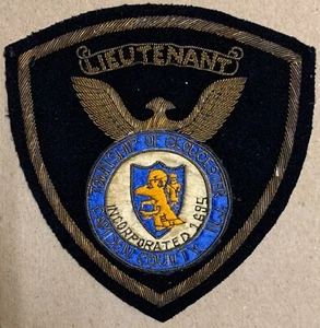 Obsolete 1960s NJ Police Patch rare Cheesecloth Camden Gloucester Lieutenant    - Picture 1 of 7