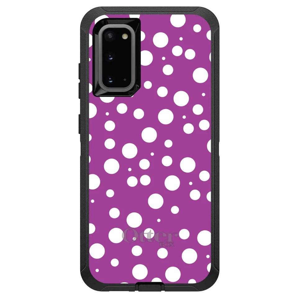 OtterBox Defender for Galaxy S (Choose Model) Fuchsia Whte Bubbles Polka Dot - Image 1 of 1
