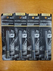 4Pk: L'Oreal Telescopic Control Tip Liquid Eyeliner #835 Carbon Black 7086 R2P1 - Picture 1 of 2