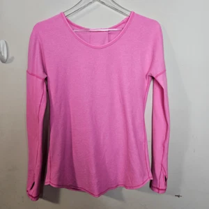 Ivivva Girls Long Sleeve Activewear Top Neon Pink Size 14 Womens XS - Picture 1 of 3