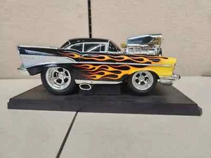 HOT! Muscle Machines 1957 CHEVY Black w/Flames 1:18 Scale LOOSE - Picture 1 of 5