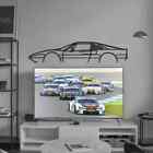 Sztuka ścienna Dekoracja domu 3D Akryl Metal Samochód Auto Plakat USA Sylwetka 1980 308 GTS