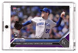 2023 MLB Topps Now Cole Ragans Rookie PURPLE PARALLEL /25 SSP Royals #722 RC 🔥 - Picture 1 of 2